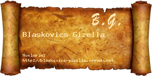 Blaskovics Gizella névjegykártya
