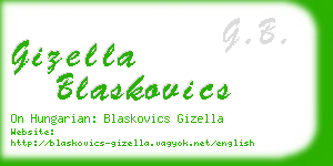 gizella blaskovics business card